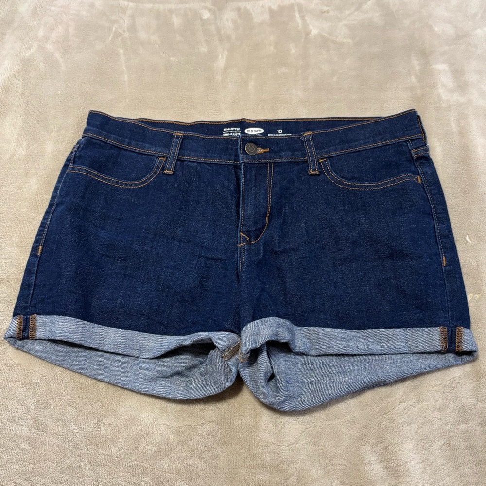 Old‎ Navy Semi-Fitted Cuffed Denim Blue Shorts